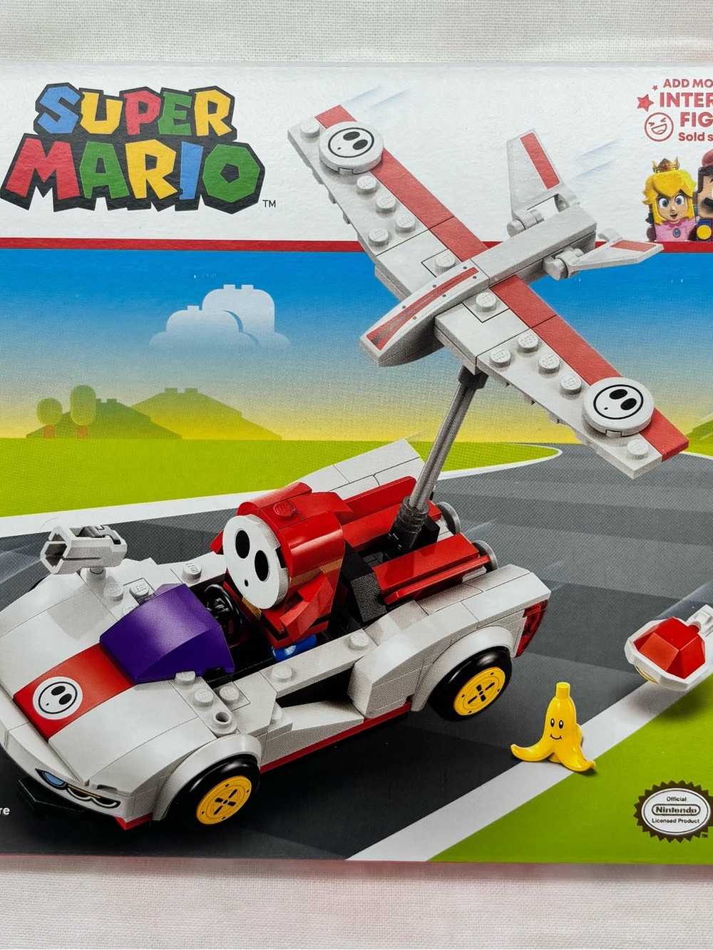 Lego Super Mario Red & White Kart with Plane